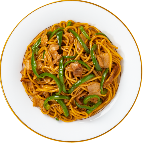 青椒肉絲やきそば